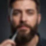 Beard Trimming Technique with Precision Scissors