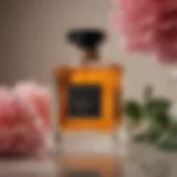 Elegant Cologne Bottle with Floral Accents