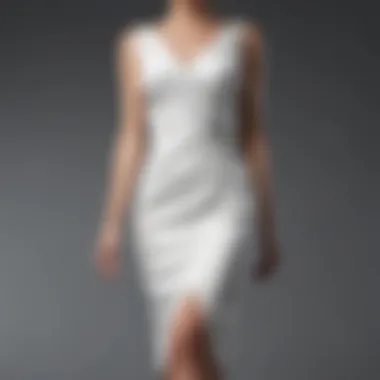 Minimalist White Satin Cocktail Dress