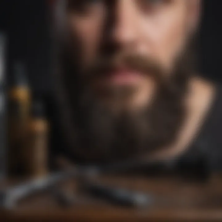 Various grooming tools designed for maintaining a healthy beard