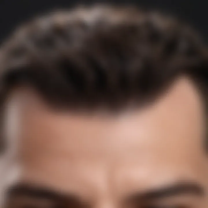 A close-up of scalp showing dryness and irritation, emphasizing the need for specialized care.