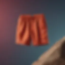 Stylish Nike casual shorts on a vibrant background