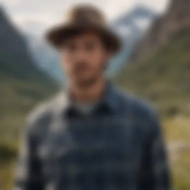 Patagonia Flannel Shirt against a rugged outdoor backdrop