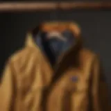 Eco-friendly Patagonia Jacket hanging on a wooden hook