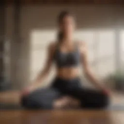 Illustration of a person practicing yoga to reduce stress and prevent butt pimples