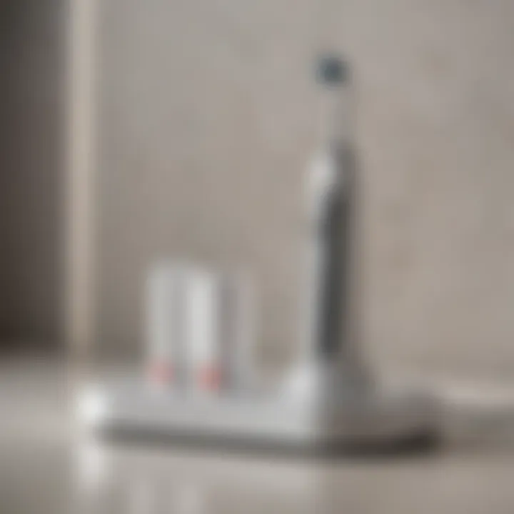 Quip electric toothbrush charging on sleek dock