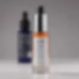 Close-up of retinol serum in a dropper bottle