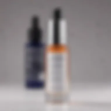 Close-up of retinol serum in a dropper bottle