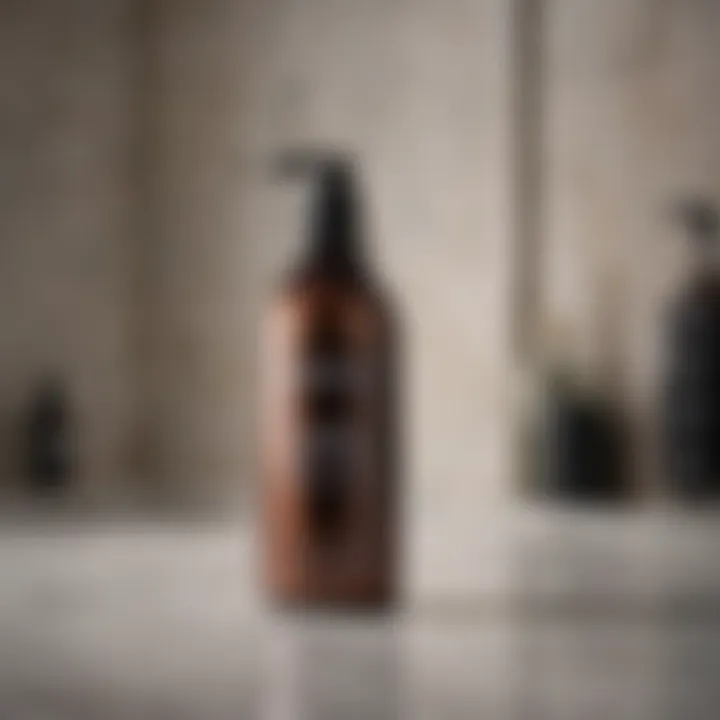 Luxurious Redken Brews shampoo bottle on marble countertop