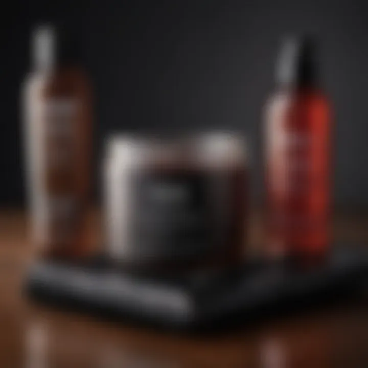 Redken Brews styling gel jar surrounded by grooming tools