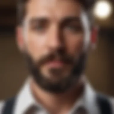 Nourishing Beard with Natural Oil Bearded man using natural beard oil