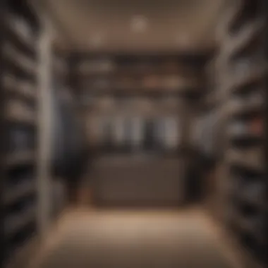 Neatly organized wardrobe with color-coordinated clothing