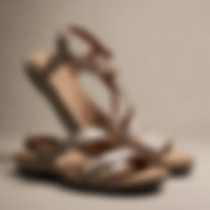 Stylish display of Sketcher Arch Fit Sandals on a neutral background