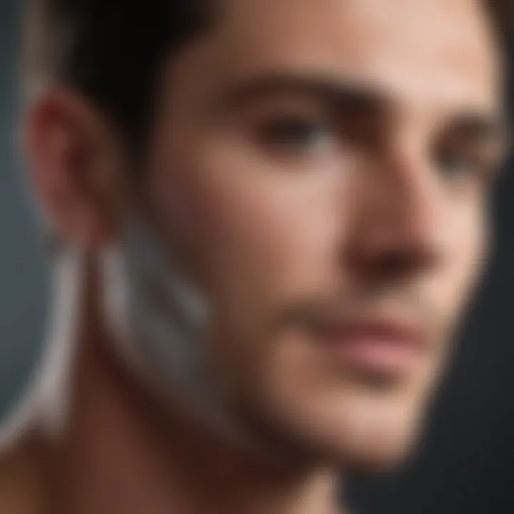 Artistic depiction of a sleek razor gliding smoothly over skin