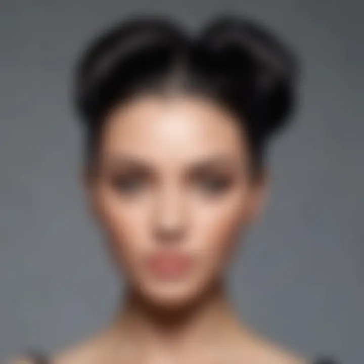 Sleek updo hairstyle for thin black hair