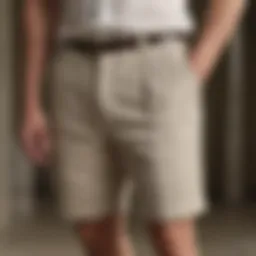 Sophisticated linen shorts in a neutral palette