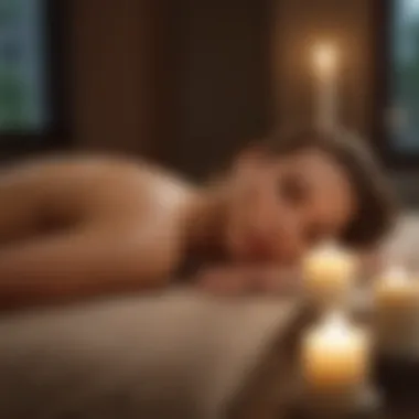 Spa-like ambiance with candles and soft lighting for waxing