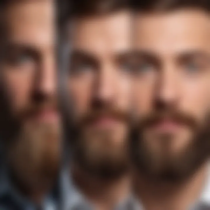 Beard growth stages illustration