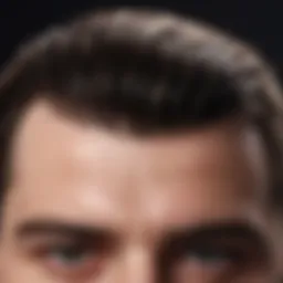 Close-up of a healthy scalp with no flakes