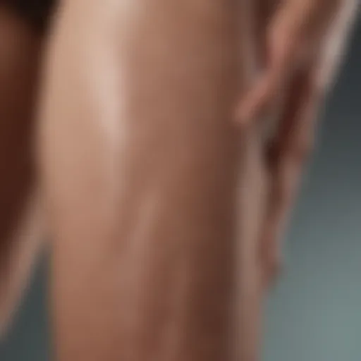 Close-up of skin irritation due to chafing