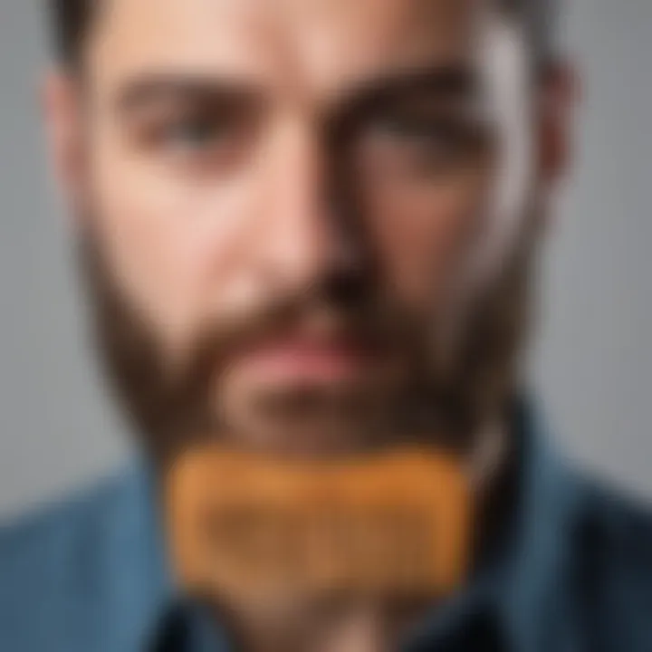 Beard comb made from sustainable materials