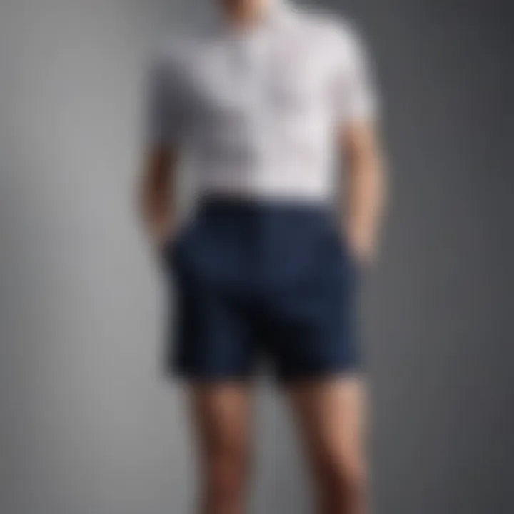 Tailored dress shorts in navy blue