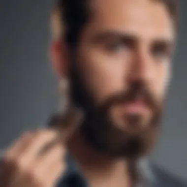 Beard straightening with a comb