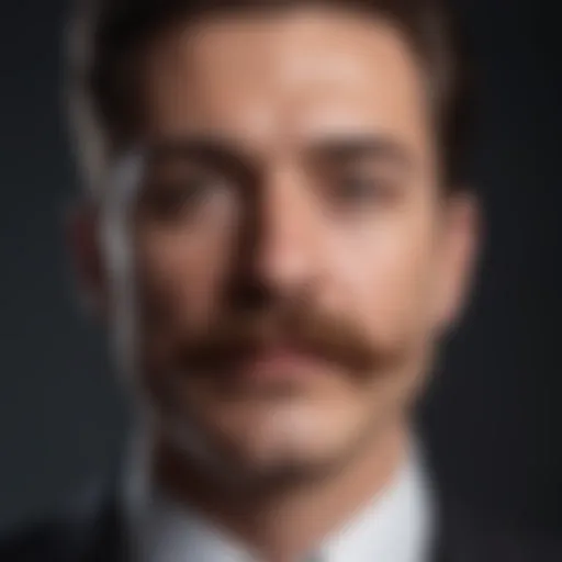 A meticulously groomed mustache showcasing different styles.