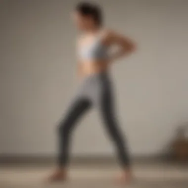 A person engaging in yoga while wearing Lululemon sweatpants, highlighting flexibility.