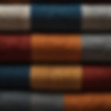 Diverse Color Palette of Cable Wool Crewnecks Collection of different cable wool crewneck sweaters showcasing color variety
