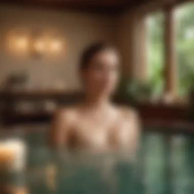Tranquil Spa Ambiance An elegant spa setting showcasing relaxation and tranquility.