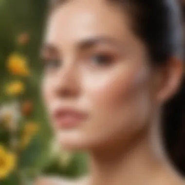 Nature's Touch in Skincare A close-up of natural ingredients used in facial treatments.