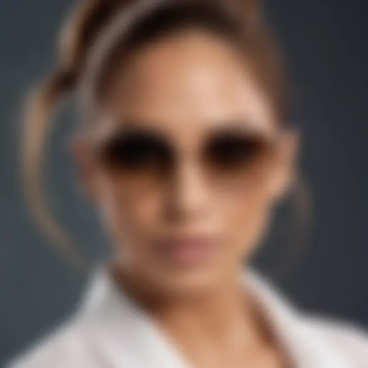 Jennifer Lopez promoting eyewear with flair