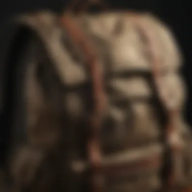 Close-up of durable backpack materials