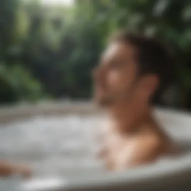Elevating Style in Self-Care Aesthetic bubble bath setup with greenery