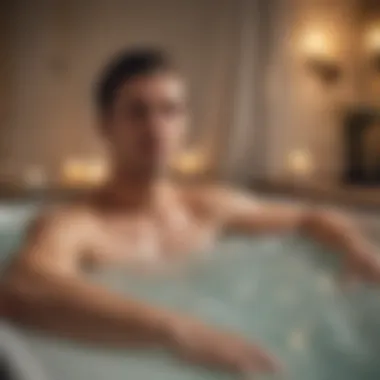 A Touch of Luxury in Self-Care Luxurious bubble bath with aromatic candles