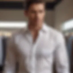 Stylish manboob shirt on display in a modern fashion setting