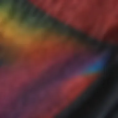 Close-up of fabric textures used in workout shorts