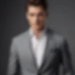 Sophisticated grey blazer paired with a white shirt
