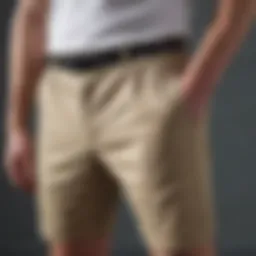 Stylish elastic waist shorts on display