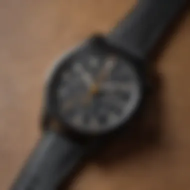 Timeless Timex Watch Band with Classic Black Leather