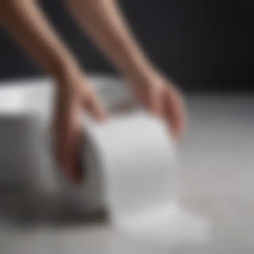 Toilet paper residue removal technique using natural ingredients