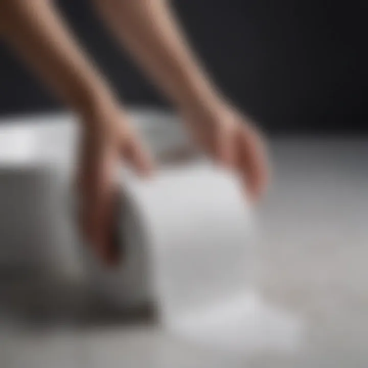 Toilet paper residue removal technique using natural ingredients