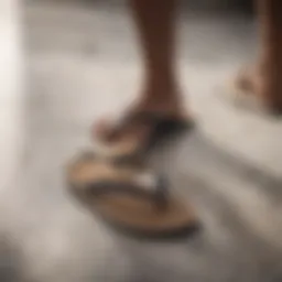 Elegant footwear on marble surface