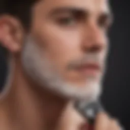 Artistic depiction of traditional razor for pubic hair shaving