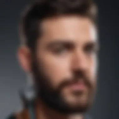 A high-quality beard trimmer showcasing various settings