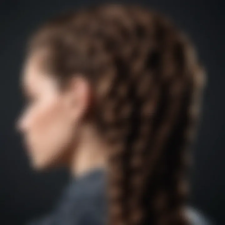 Chic thick hair braided in intricate pattern