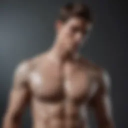 An illustration showcasing the contours of athletic fit clothing on a mannequin