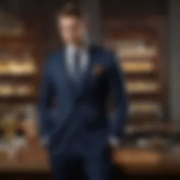 Elegant cocktail attire showcasing a well-tailored suit