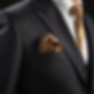 Close-up of luxurious fabric choices for suits